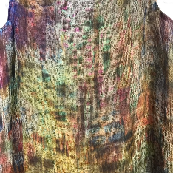 Haute Hippie Rainbow Silk Cowl Neck Sleeveless Top - Picture 3 of 6